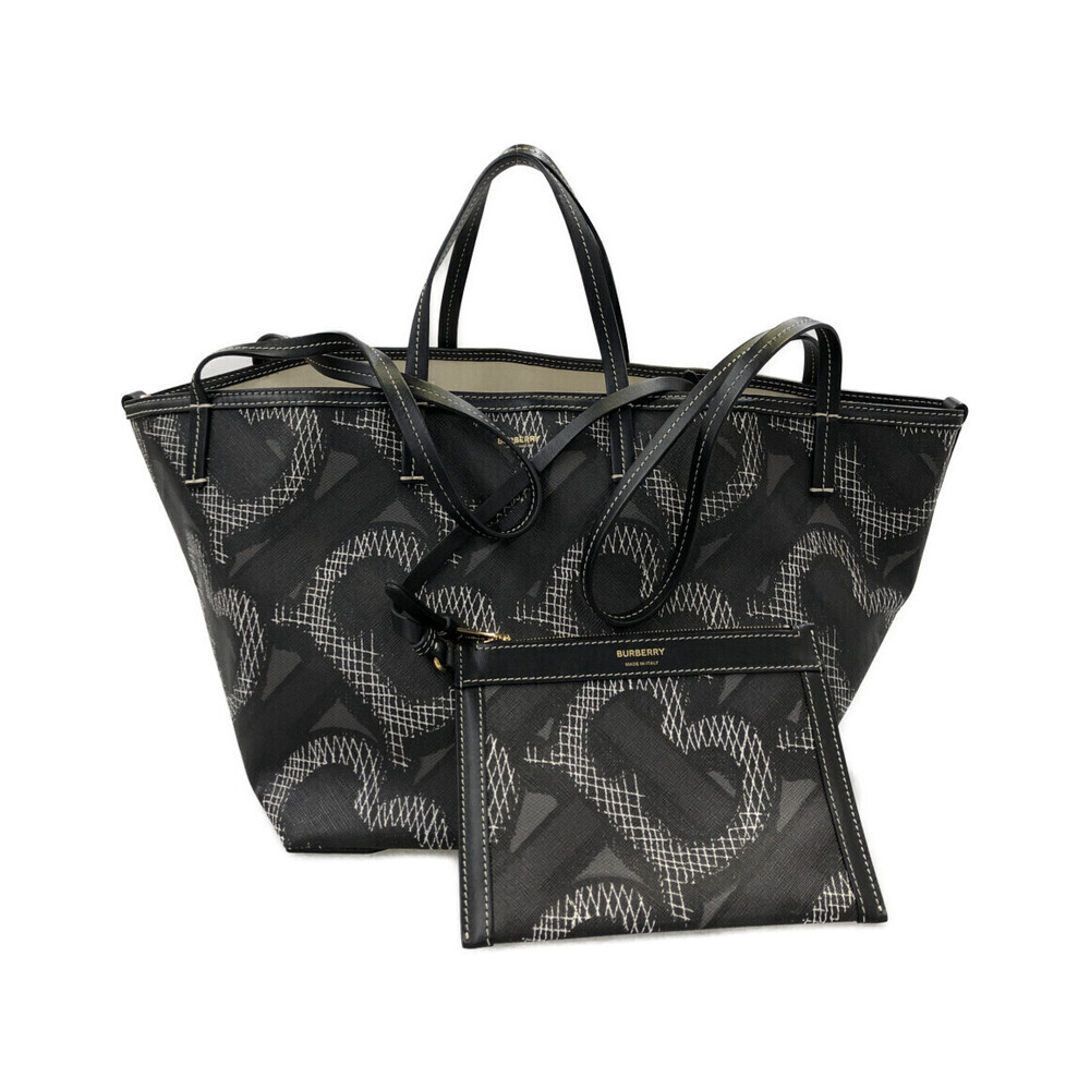 Burberry TB Summer Monogram Canvas Beach Tote Bag